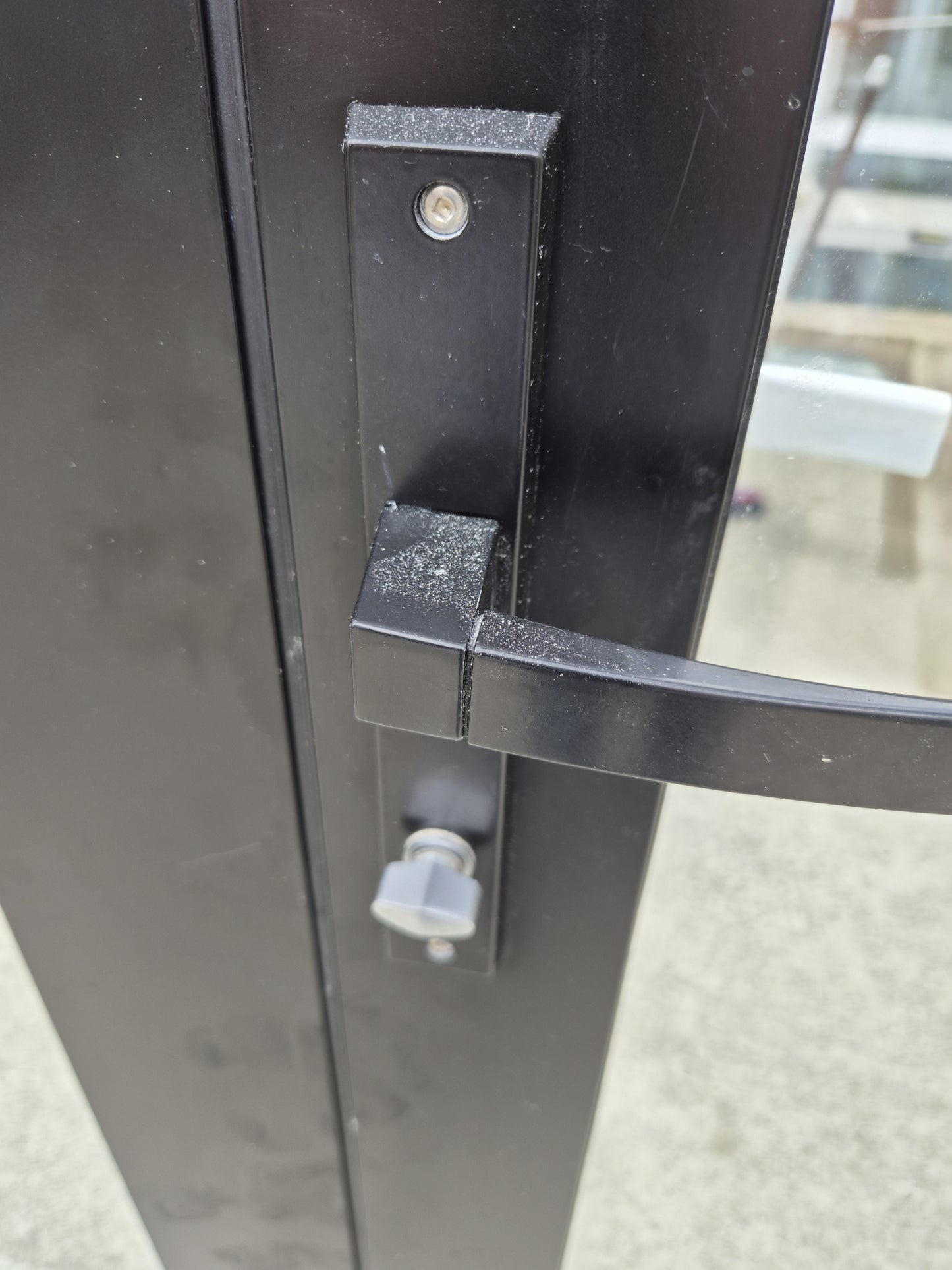 Double Glazed White and Black French Door 2000 H x 1590 W #2243