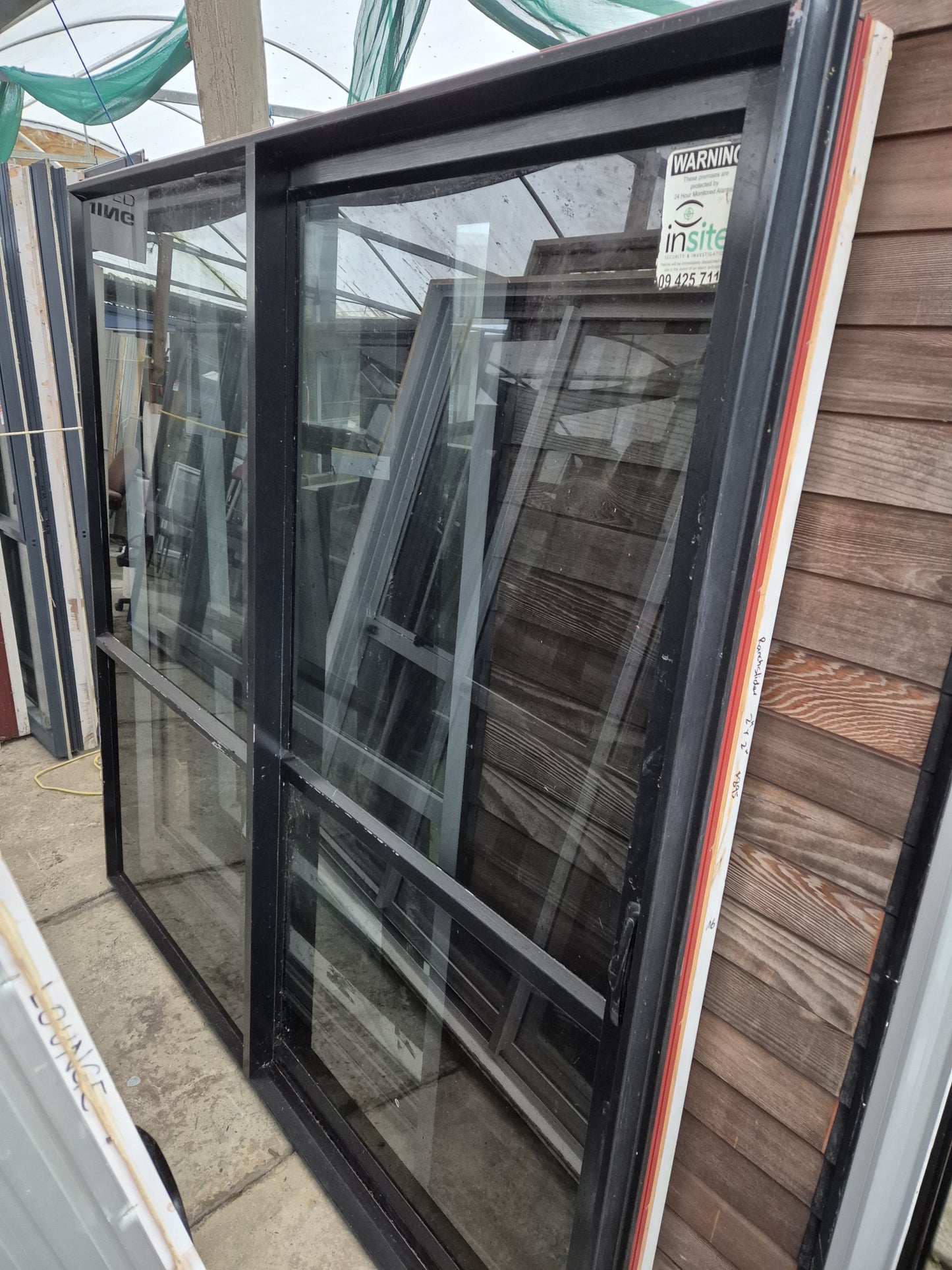 Painted Black Ranchslider 2 m H x 2 m W #R1927