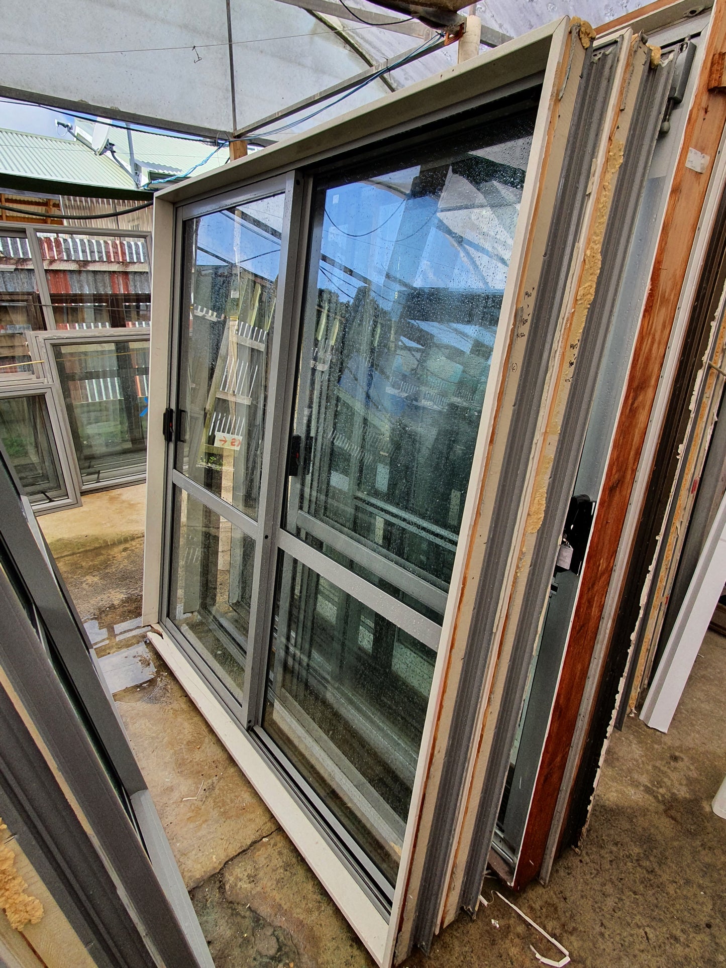 Sandstone Grey Ranchslider 1960 H x 1800 W #RS126