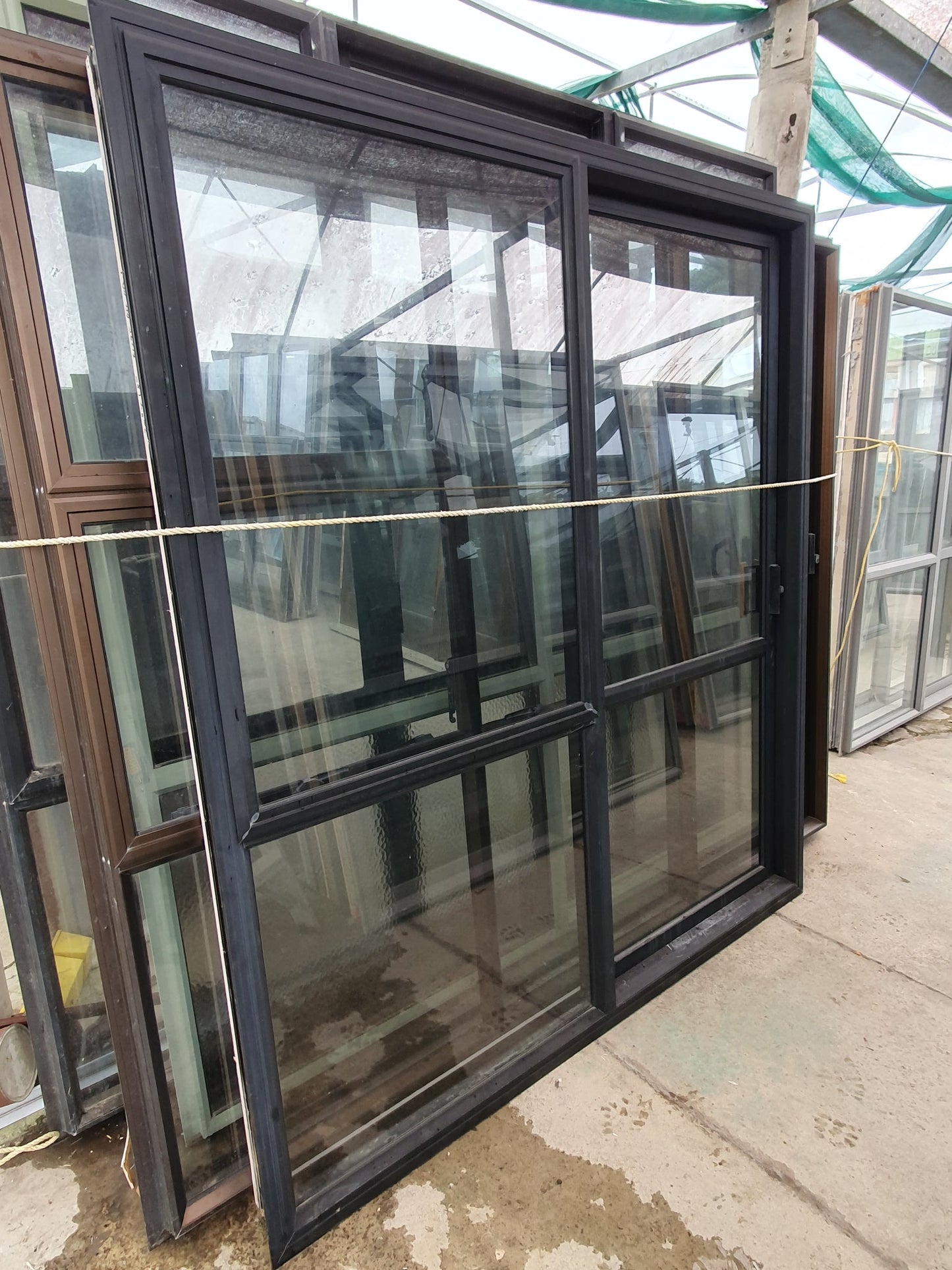 Black Ranchslider with Opening Window 2 H x 1.8 W #RS171