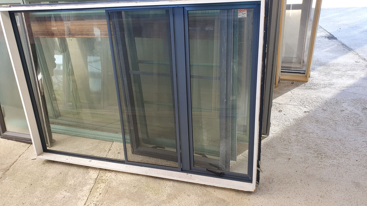 Denim Blue Aluminum window 1.2 H x 1.8 W with flyscreen #Wc