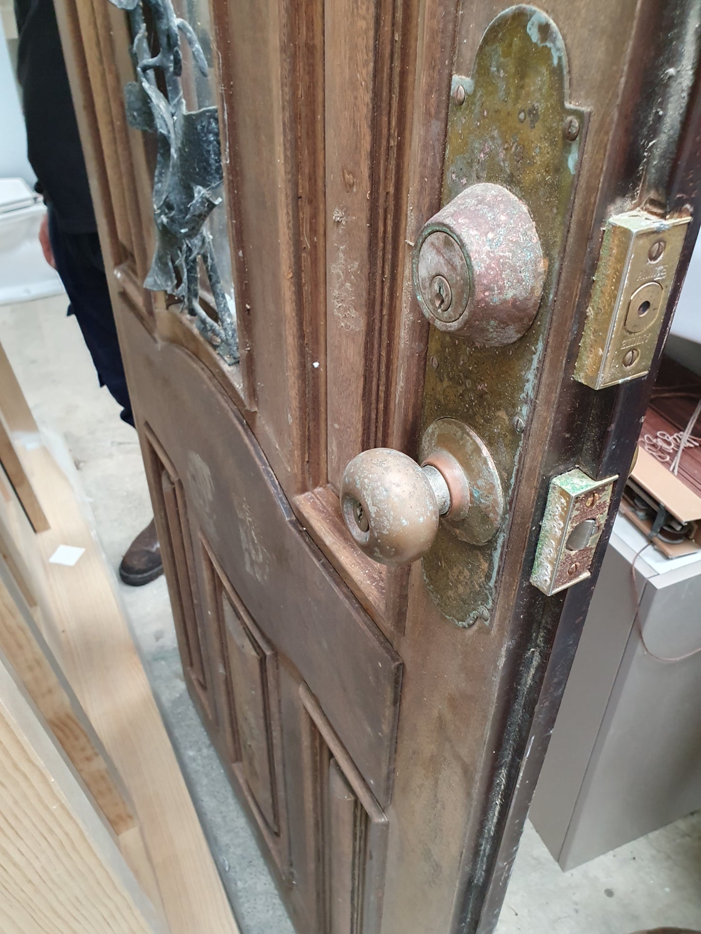 Grand Entrance Doors, Solid Mahogany with beveled glass & Grape vine detail