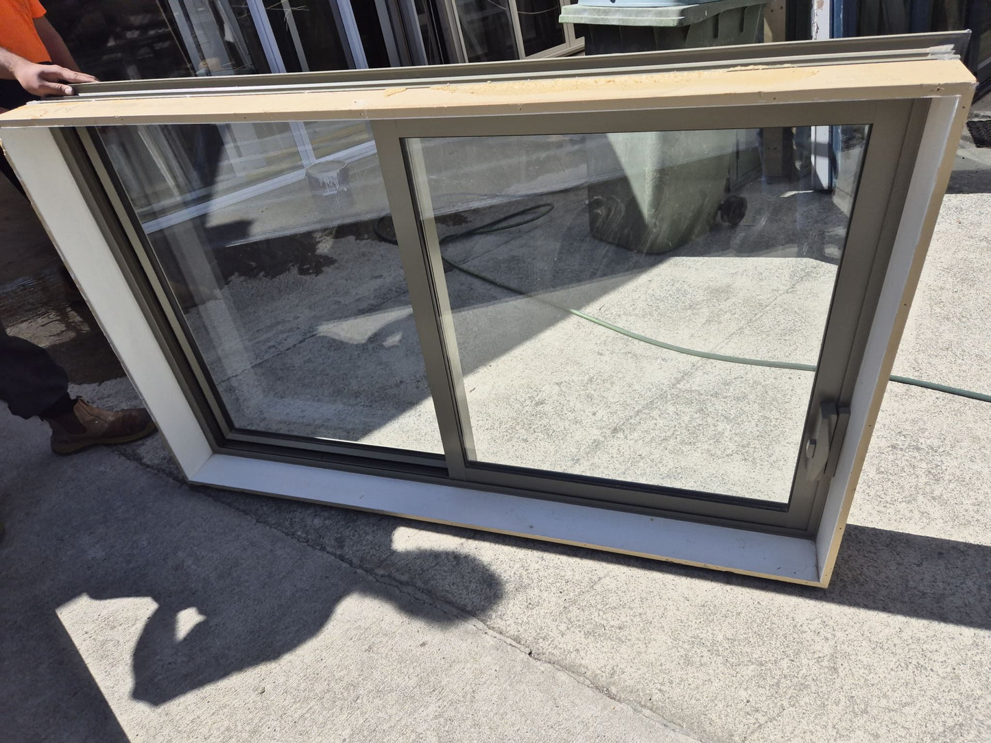 Near New Double Glazed Lichen Green Job lot, Bifold Doors & Sliders