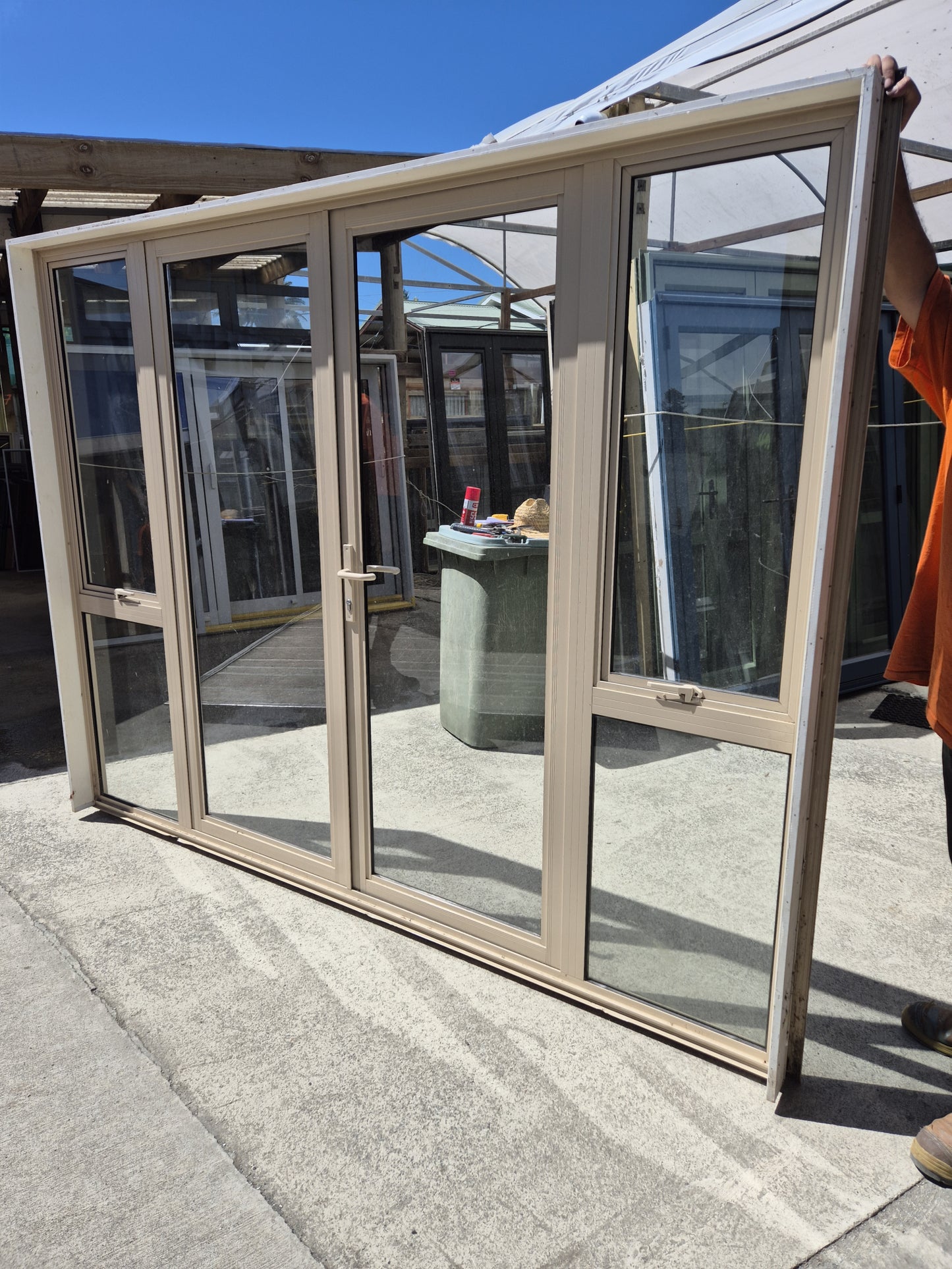 JOB LOT OF ALUMINIUM JOINERY Bifold, French door & 2 x Bifold windows