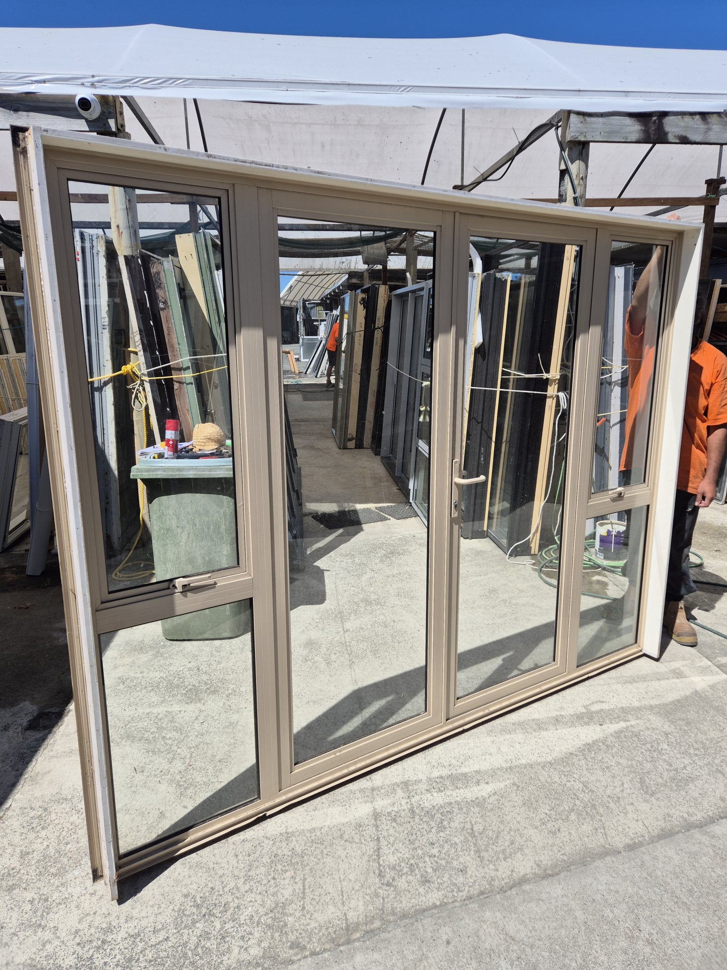 JOB LOT OF ALUMINIUM JOINERY Bifold, French door & 2 x Bifold windows