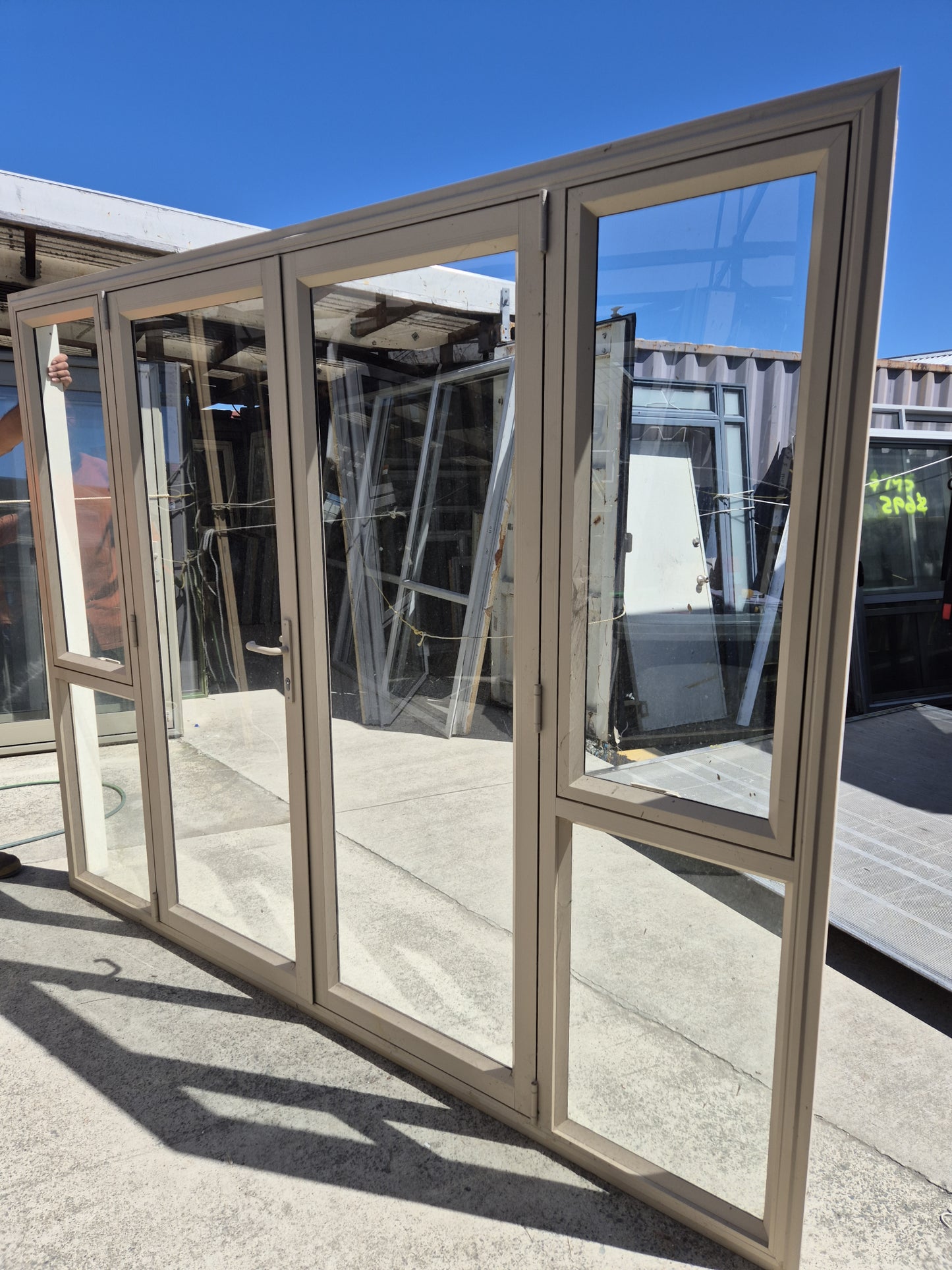 JOB LOT OF ALUMINIUM JOINERY Bifold, French door & 2 x Bifold windows