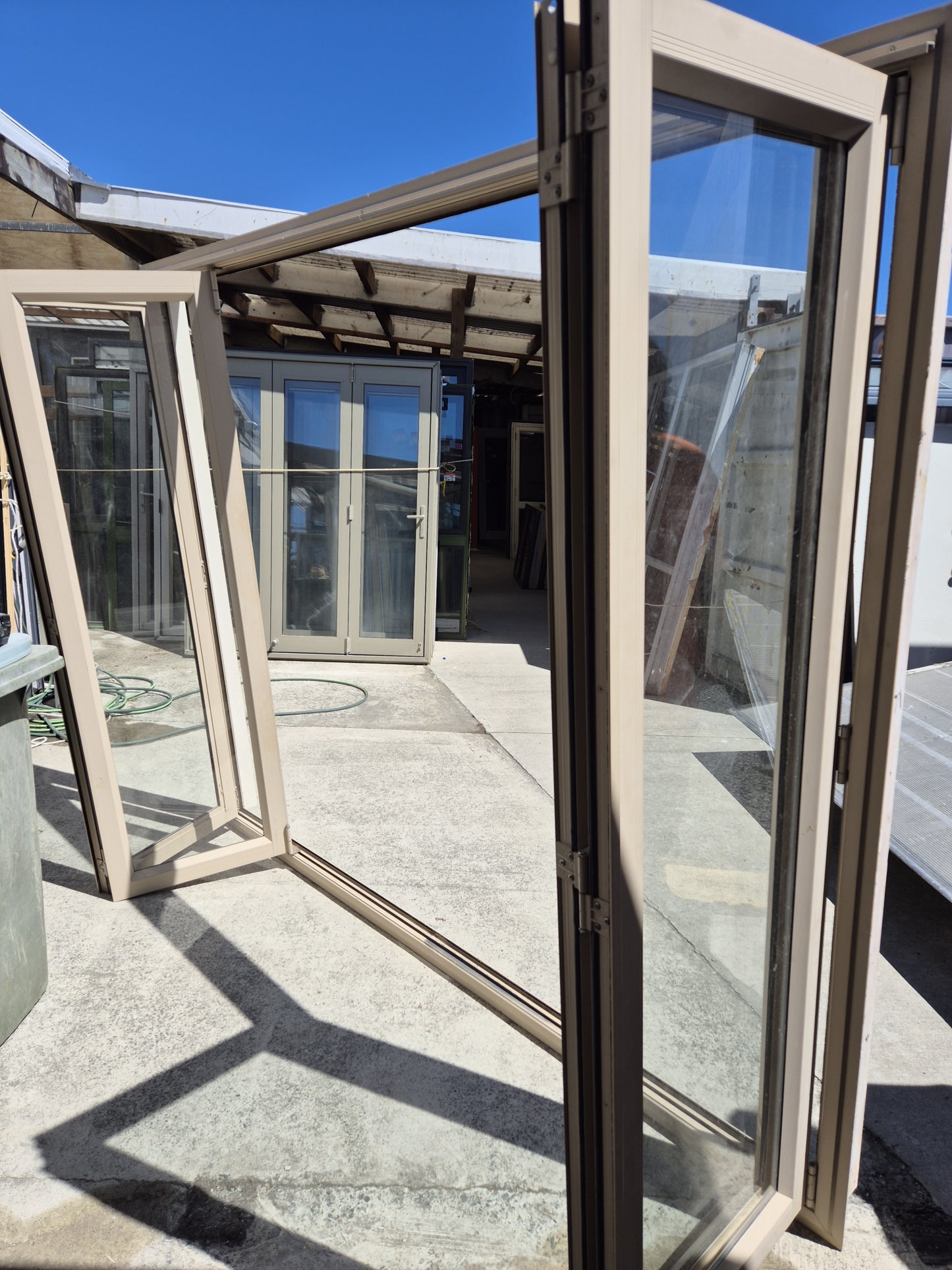 JOB LOT OF ALUMINIUM JOINERY Bifold, French door & 2 x Bifold windows