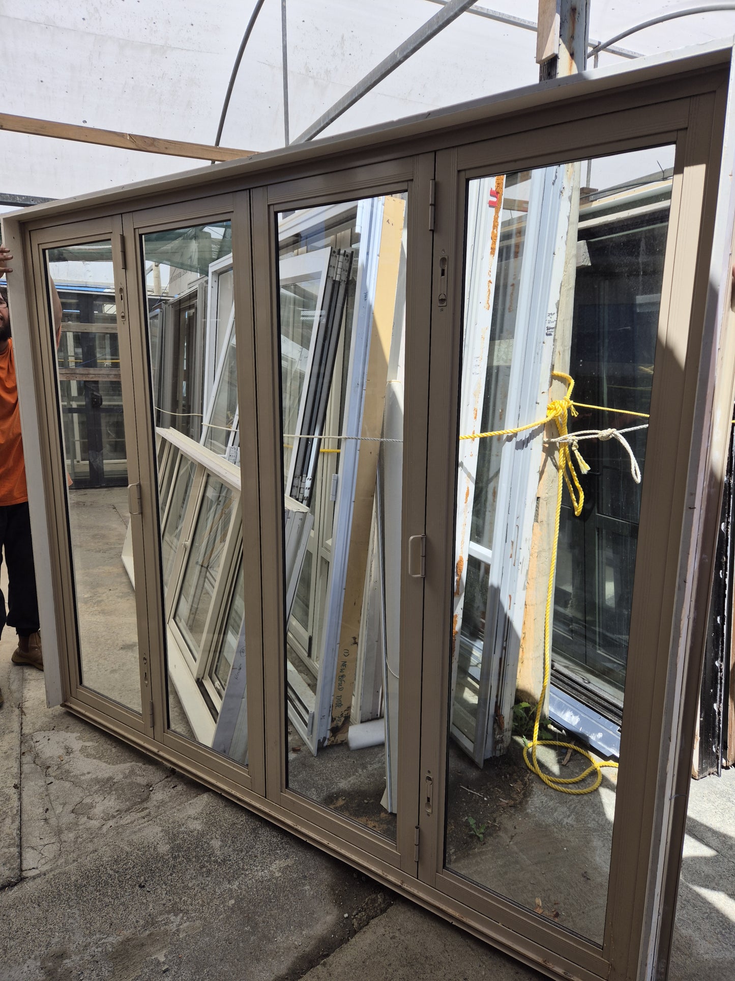 JOB LOT OF ALUMINIUM JOINERY Bifold, French door & 2 x Bifold windows