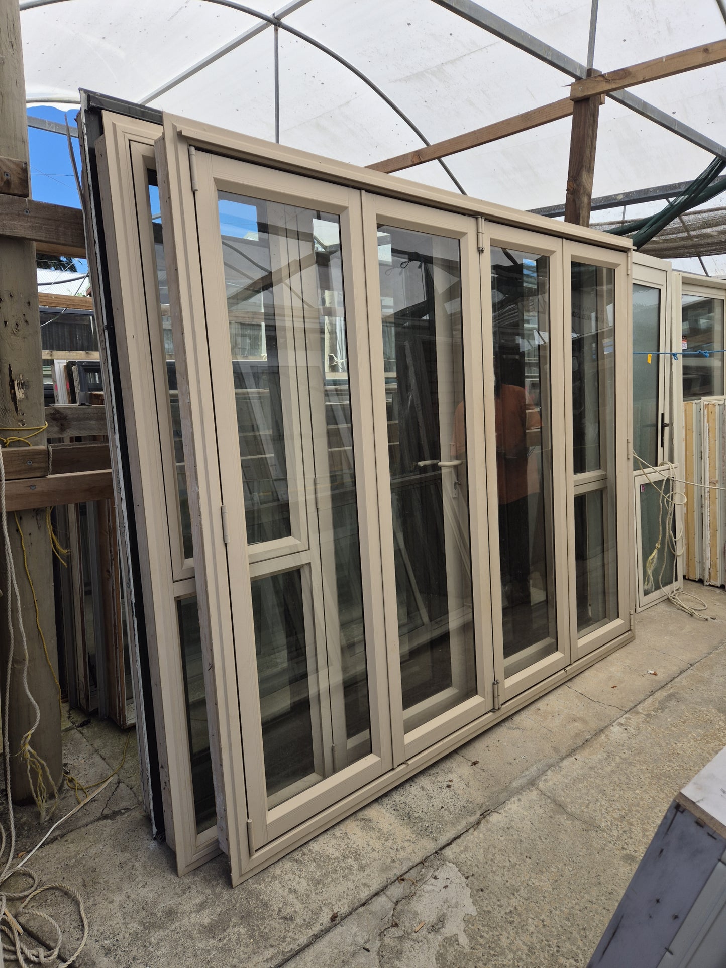 JOB LOT OF ALUMINIUM JOINERY Bifold, French door & 2 x Bifold windows