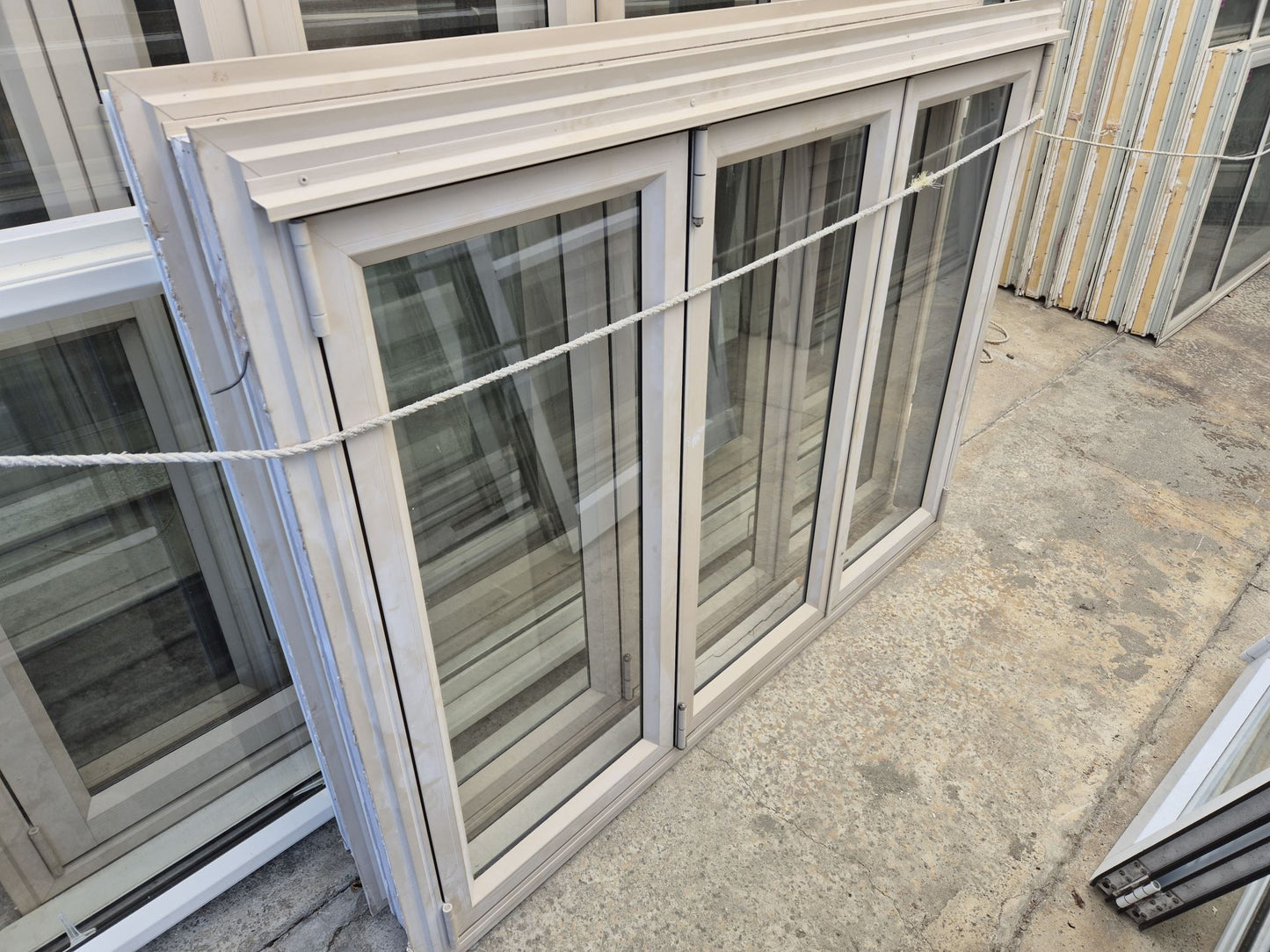 JOB LOT OF ALUMINIUM JOINERY Bifold, French door & 2 x Bifold windows