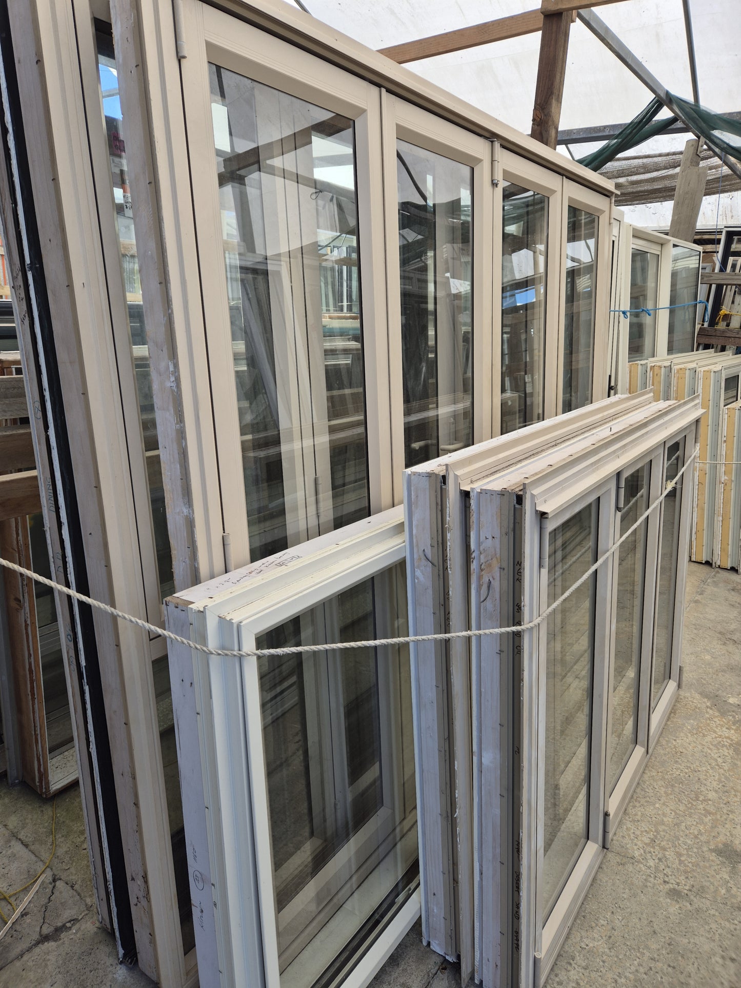 JOB LOT OF ALUMINIUM JOINERY Bifold, French door & 2 x Bifold windows