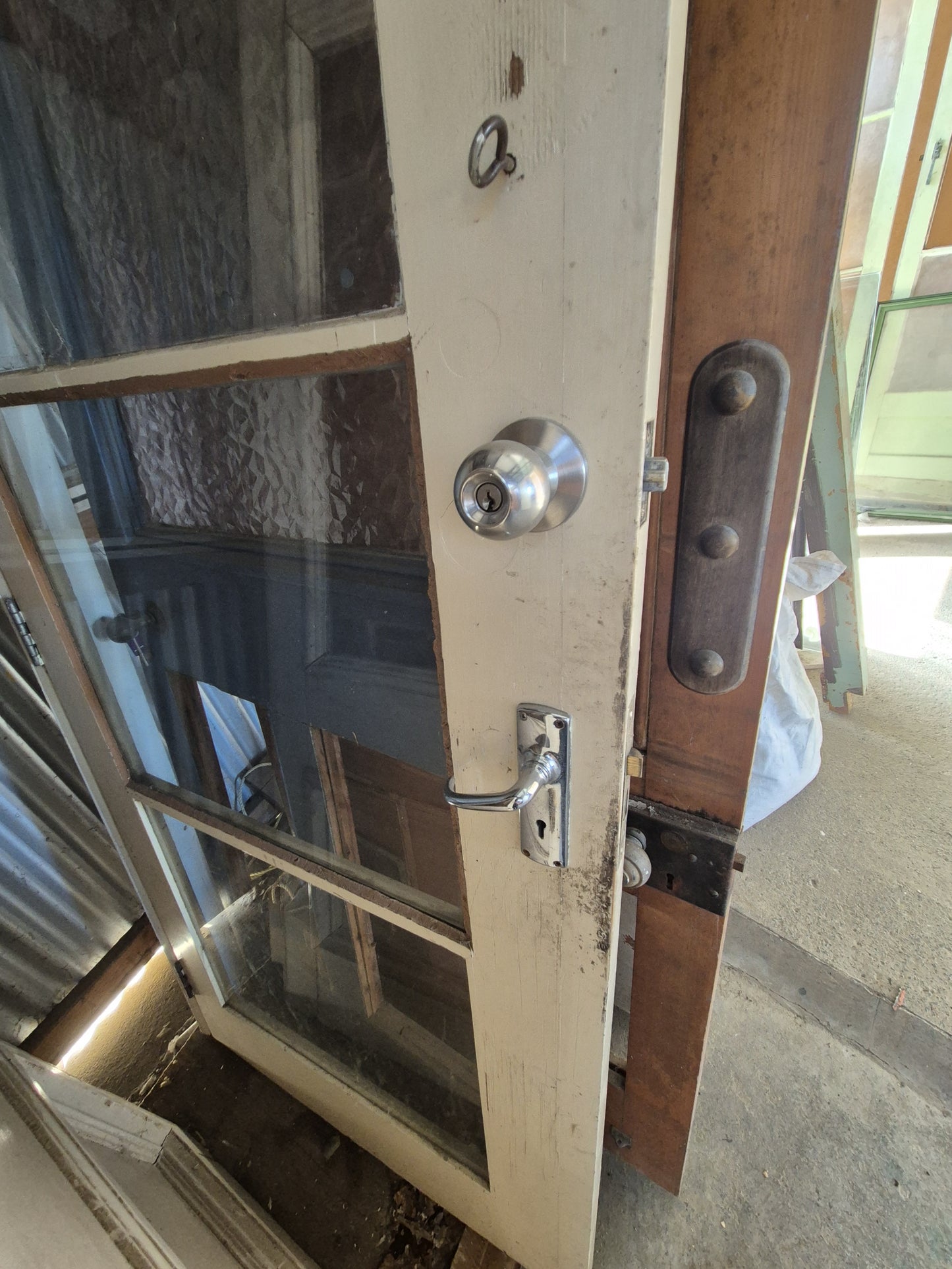3 lite Exterior Wooden Door 1955mm H x 847 W