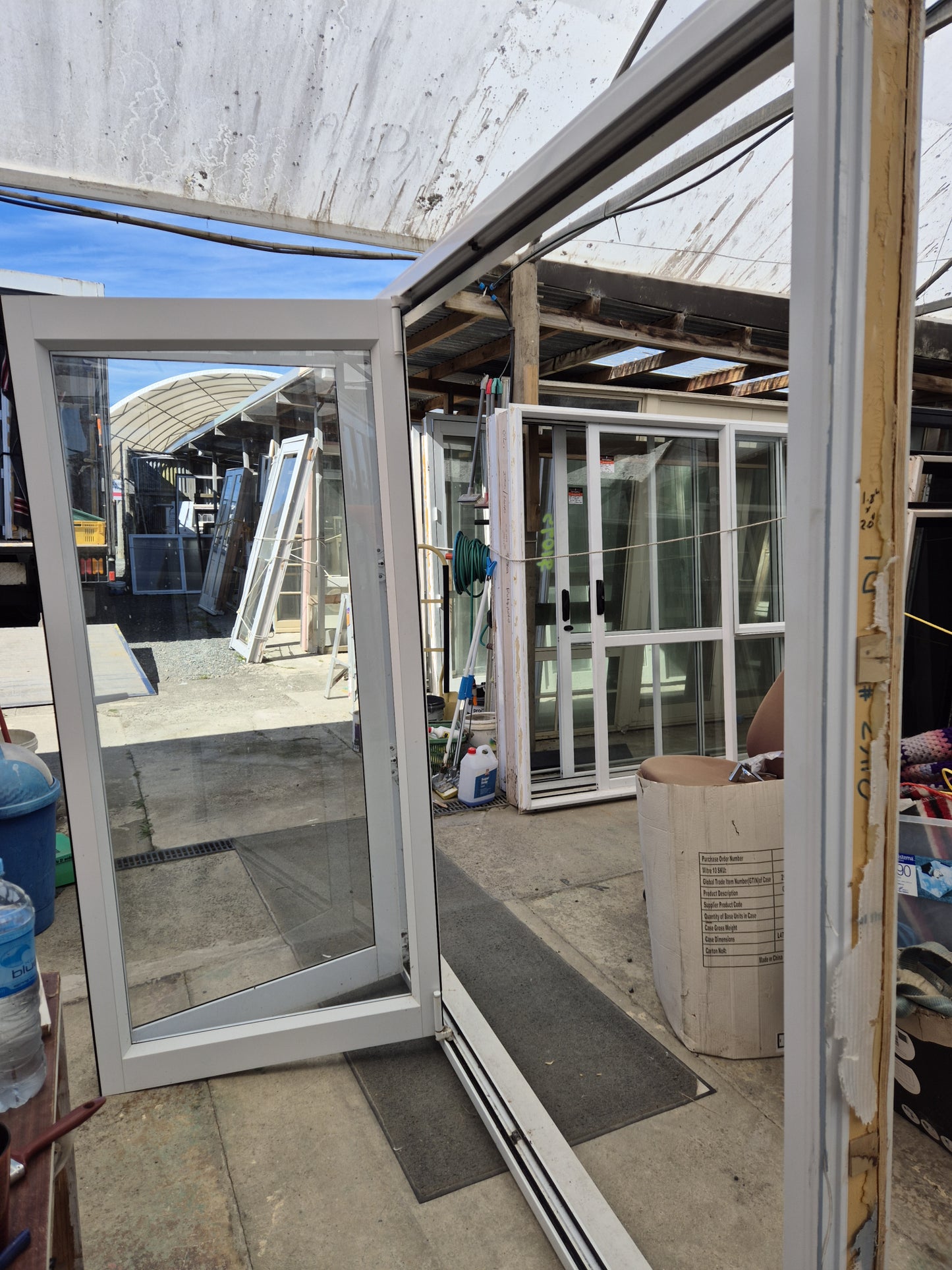 White 2 Leaf Full Pane Bifold Door 2 m H x 1.8 m W #BD0001