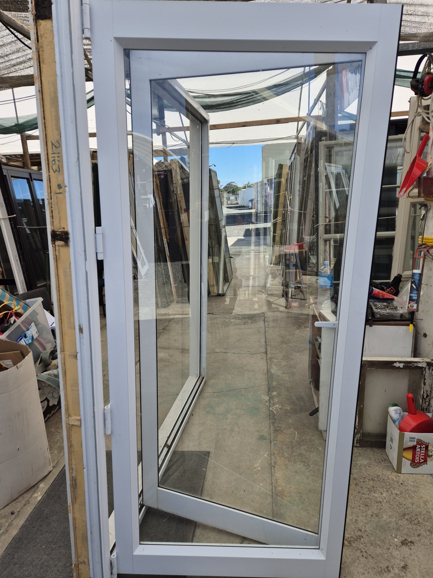 White 2 Leaf Full Pane Bifold Door 2 m H x 1.8 m W #BD0001