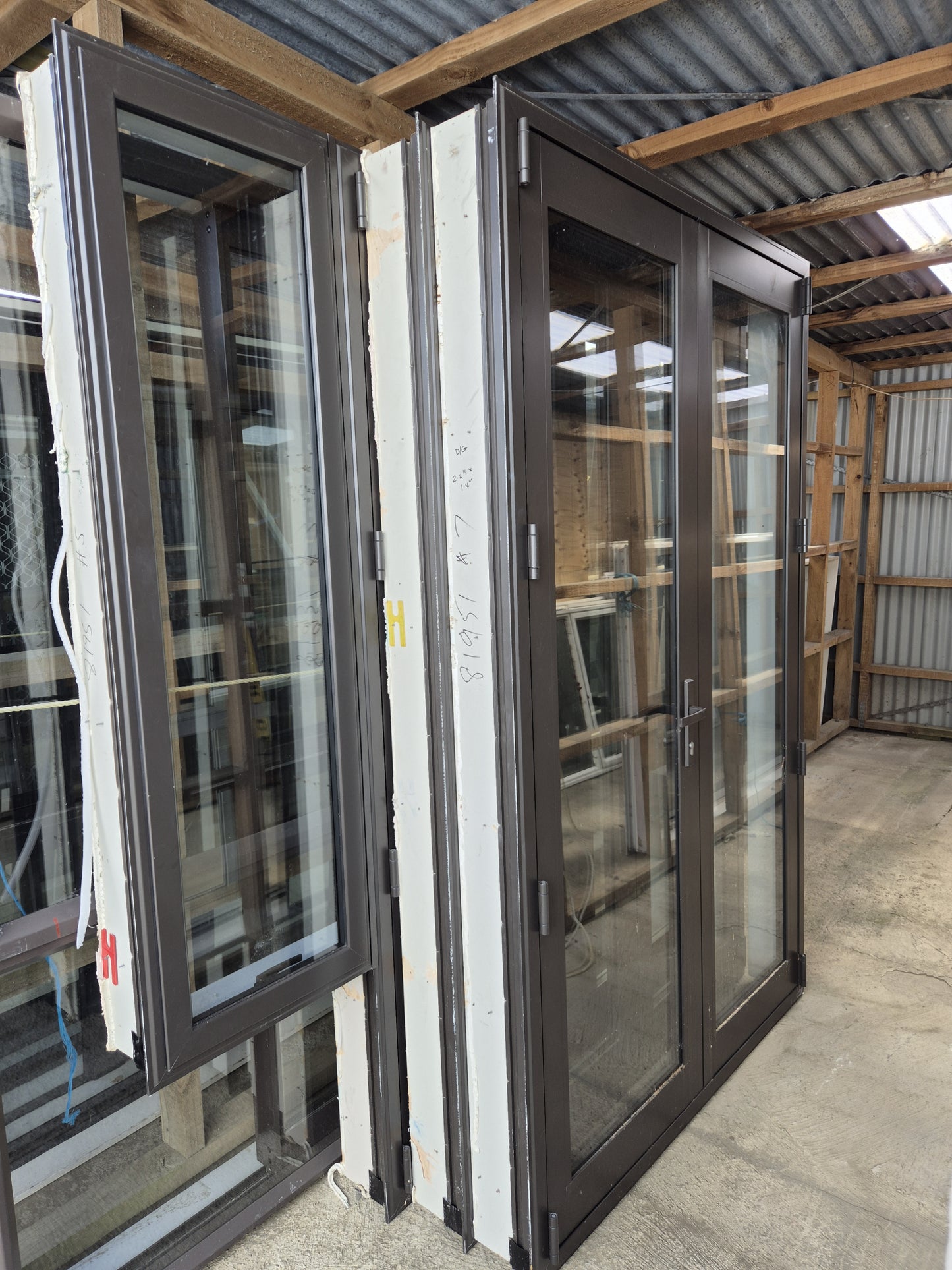 Near New Double Glazed Ironsand French Door 2.2 H x 1.4 W #F1929 (2 available)