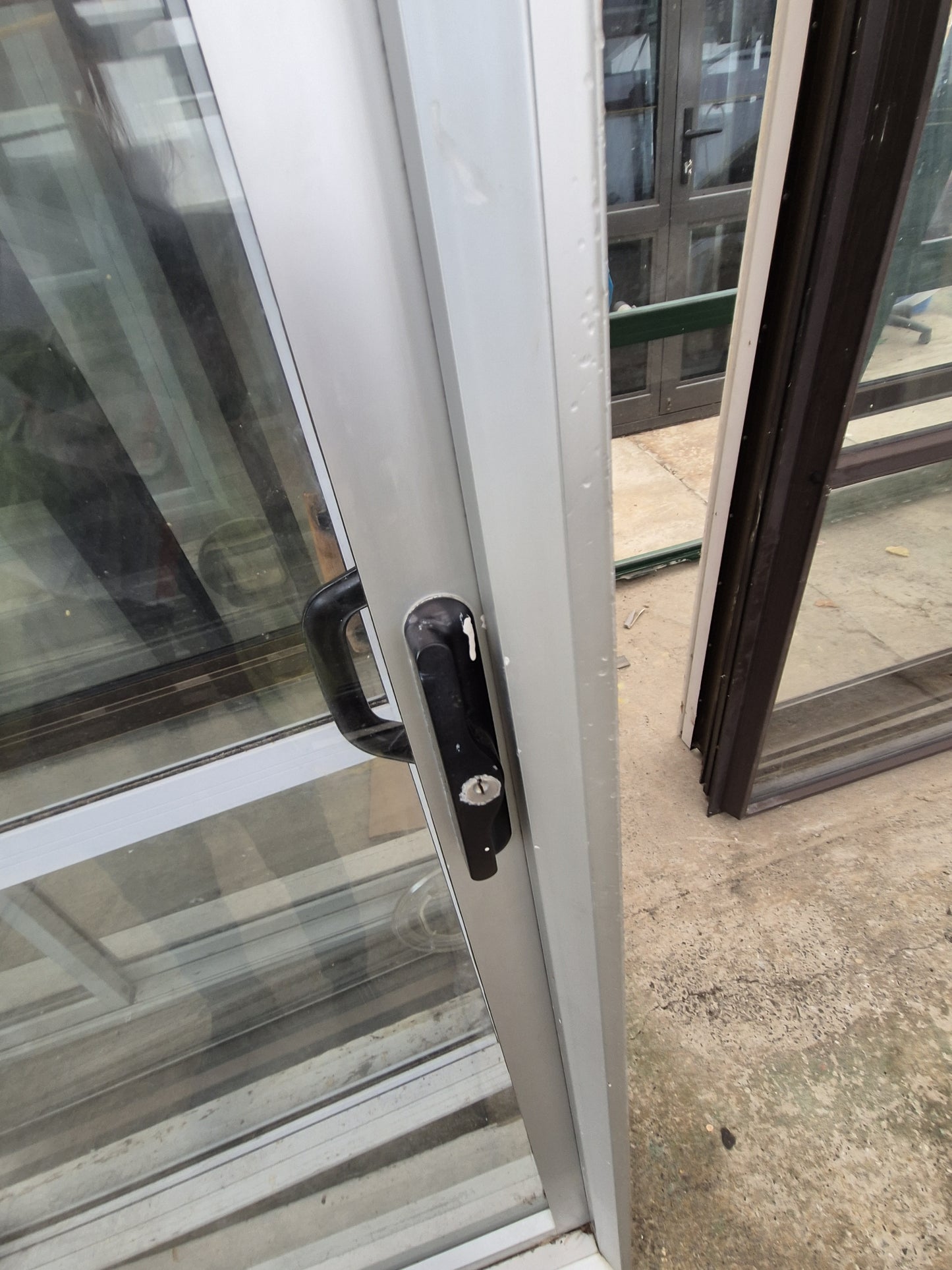 Full Pane Safety Glass Silver Ranchslider 2070 H x 1880 W #RS0003