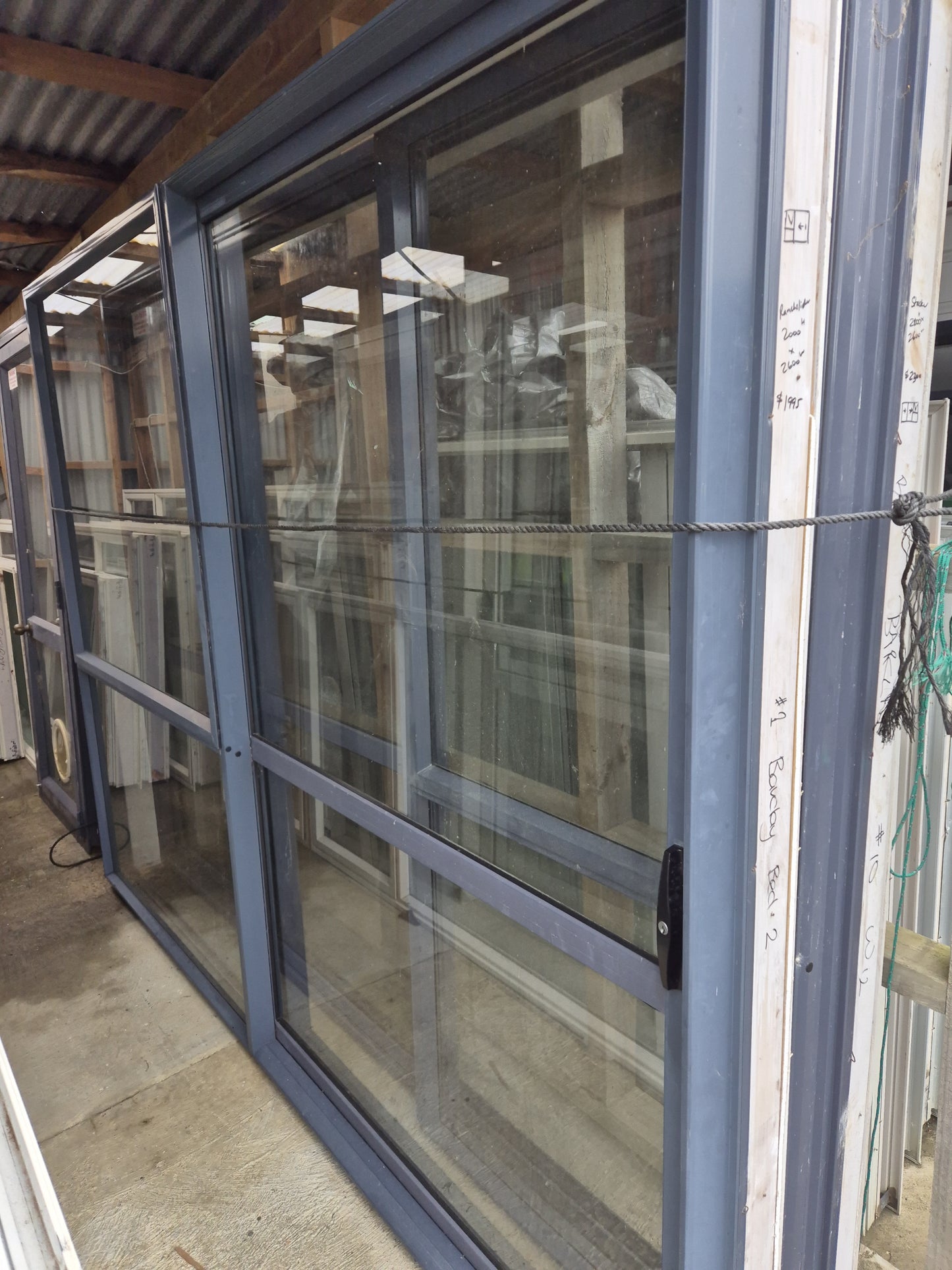 Denim Blue Ranchslider with Opening Window 2 H x 2.6 W #RS0007