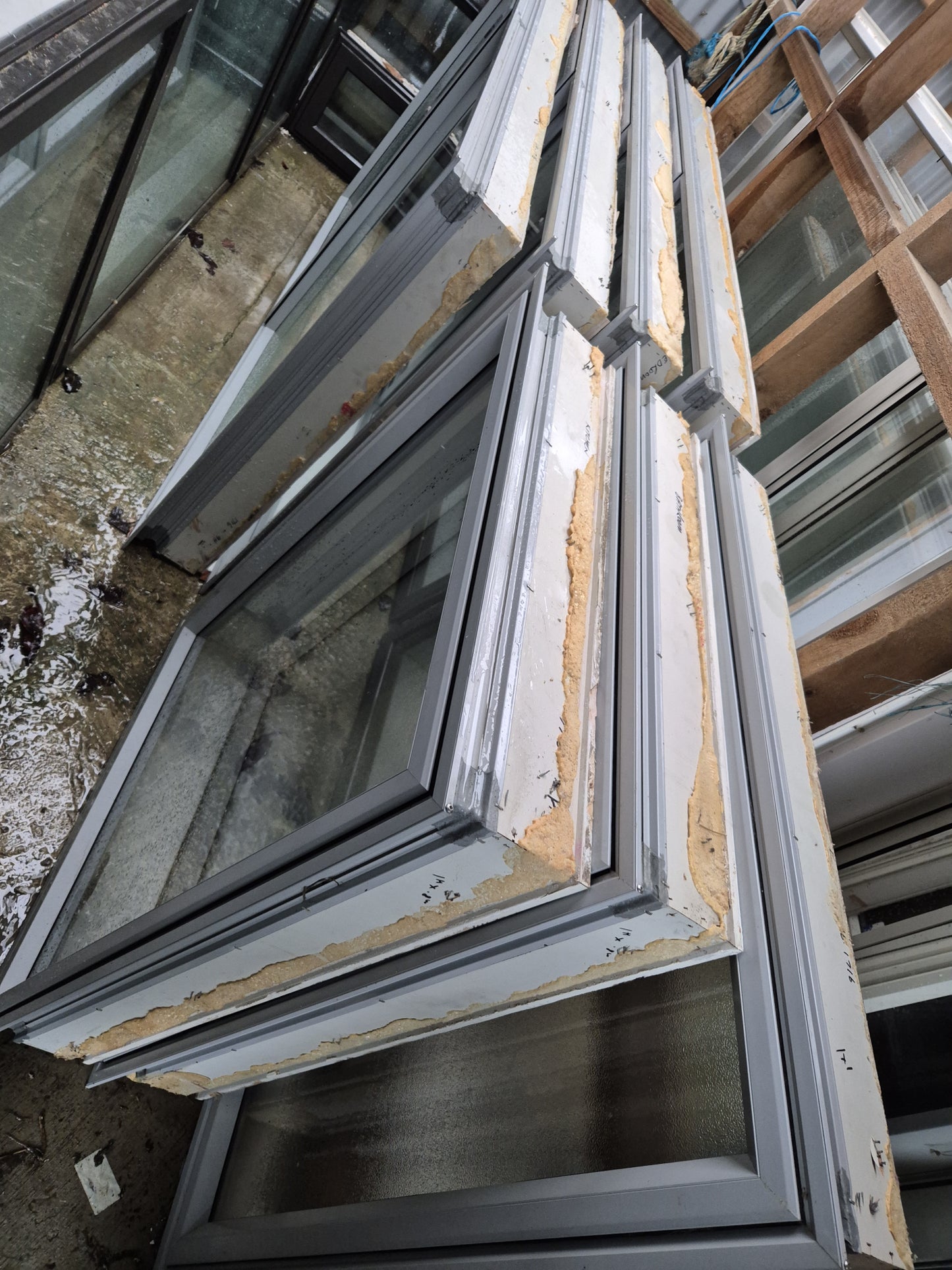 House Lot of Grey Aluminium Joinery: 1 x Ranchslider, 1 x Door & 8x windows