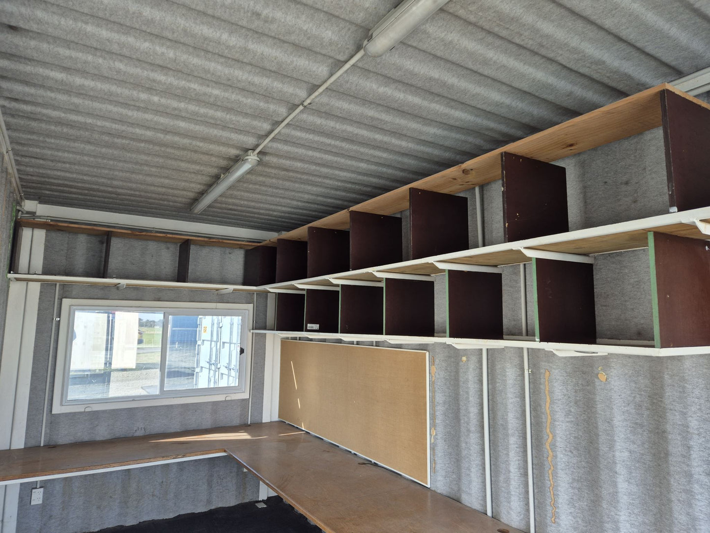 20ft High Cube Shipping Container / Site office conversion with secure shutters & wired