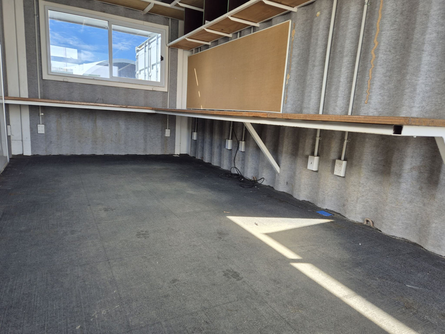 20ft High Cube Shipping Container / Site office conversion with secure shutters & wired