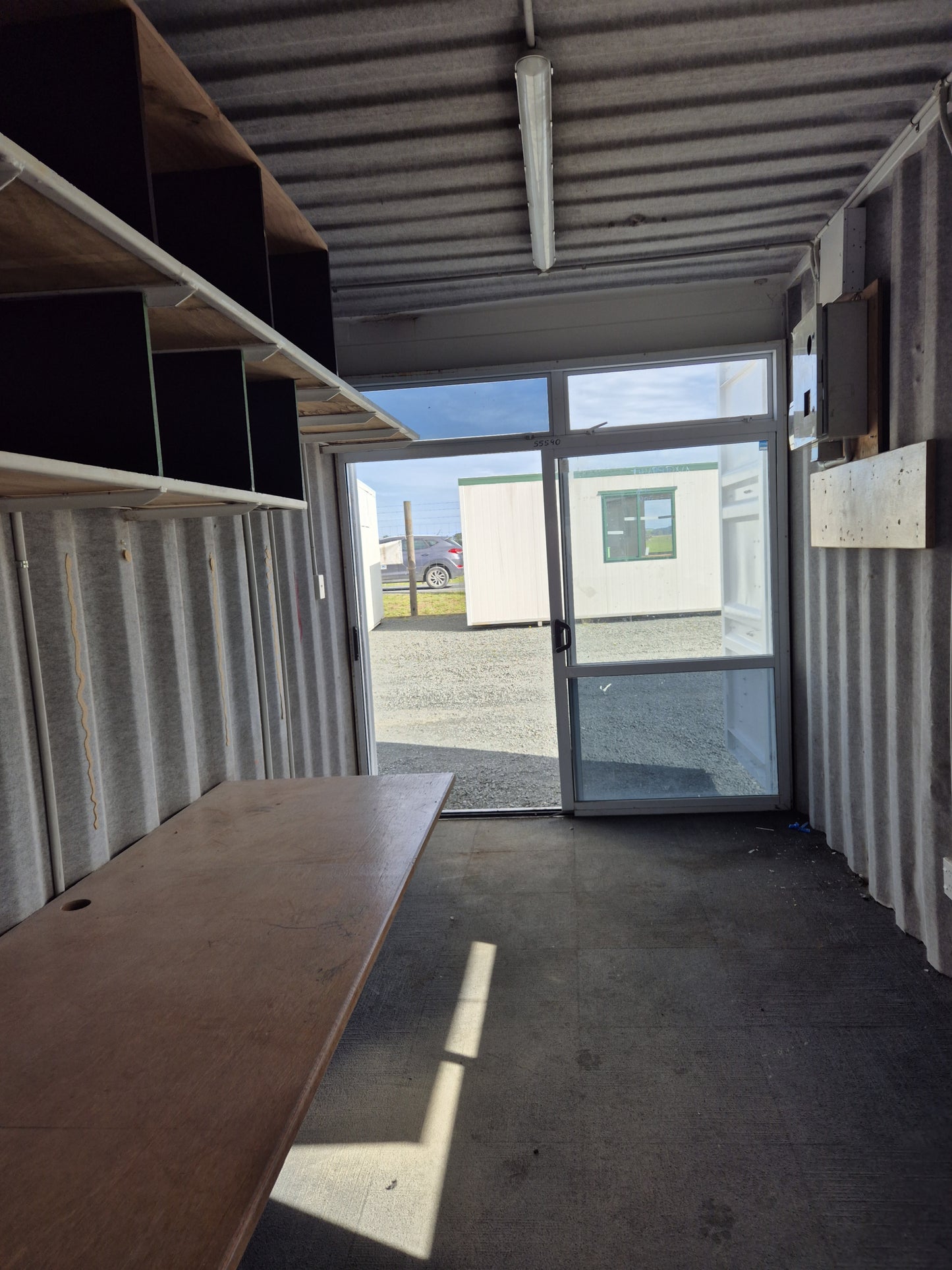 20ft High Cube Shipping Container / Site office conversion with secure shutters & wired