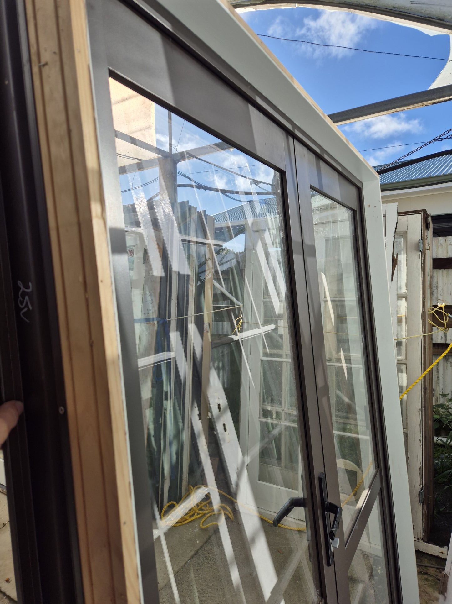 Aluminium French doors 2 H x 1.55 W see matching joinery also available