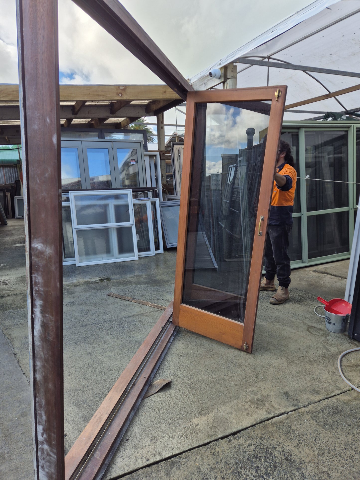 Beautiful Cedar Bifold Doors 2190 x 2.4W Folds to RHS #30c, see matching joinery