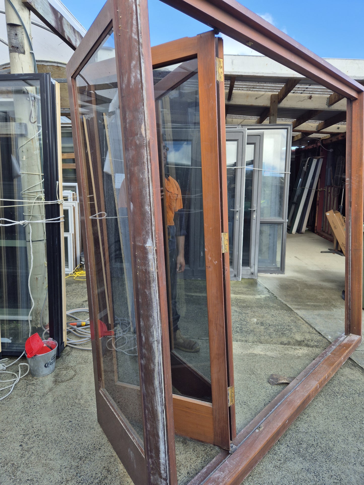Beautiful Cedar Bifold Doors 2190 x 2.4W Folds to RHS #30c, see matching joinery