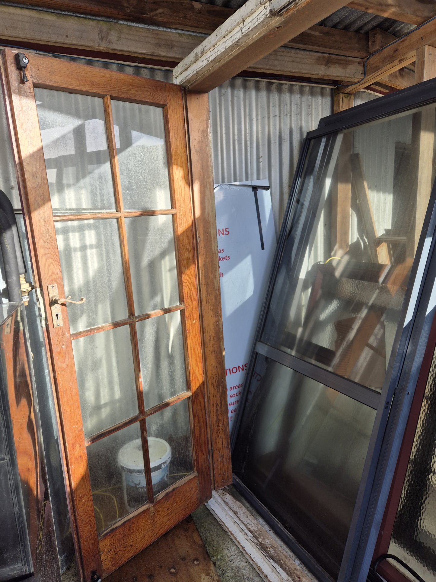 Colonial (8 lites), Cedar Bifolding Doors 2100 x 2100