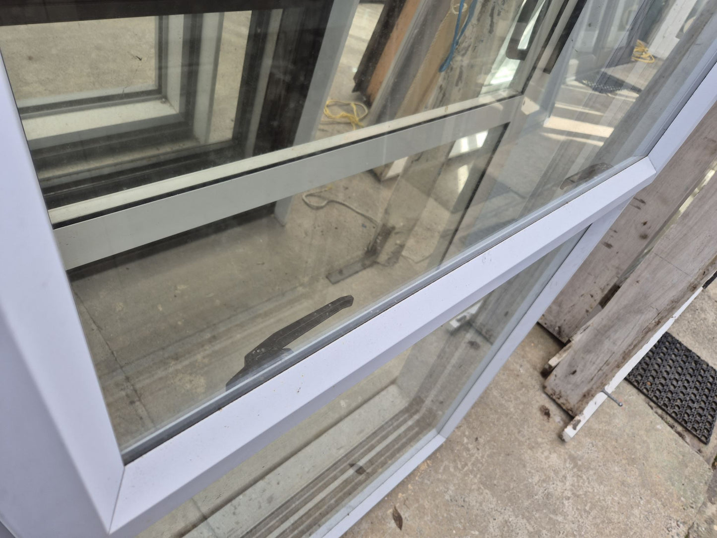 White Stacker Slider with opening window 2230 H x 2630 W #2009