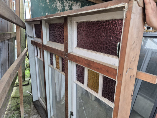 Original Villa Window, with lovely stained glass 1730 H x 1930 W