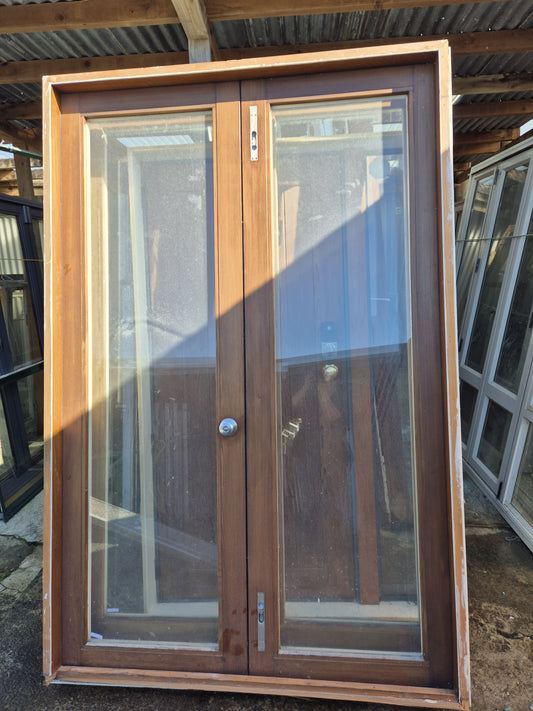 Aluminium & Cedar French doors 2240 H x 1470 W #2044e