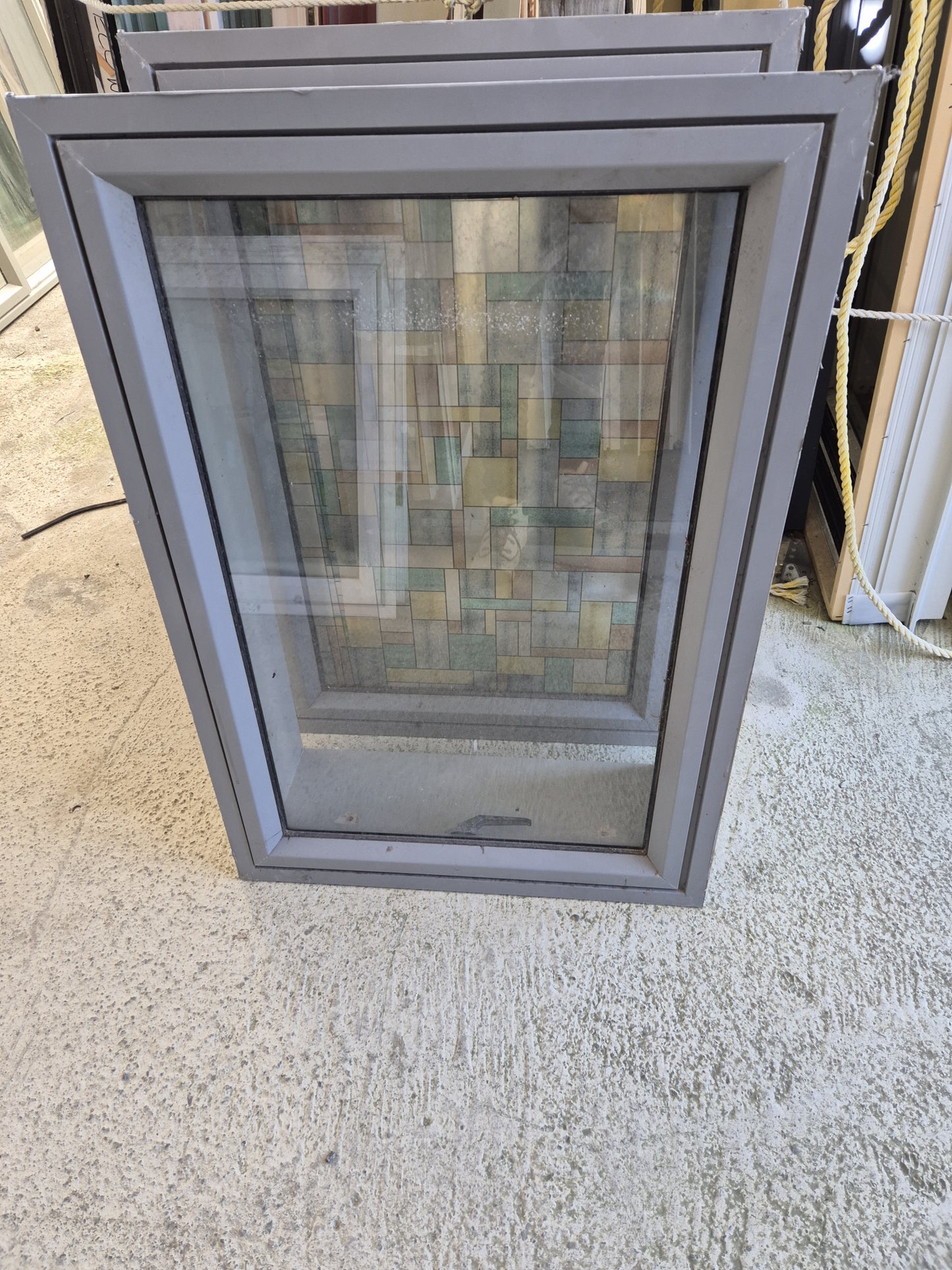Sandstone Grey Aluminium Window 900 H x 600 W #2036