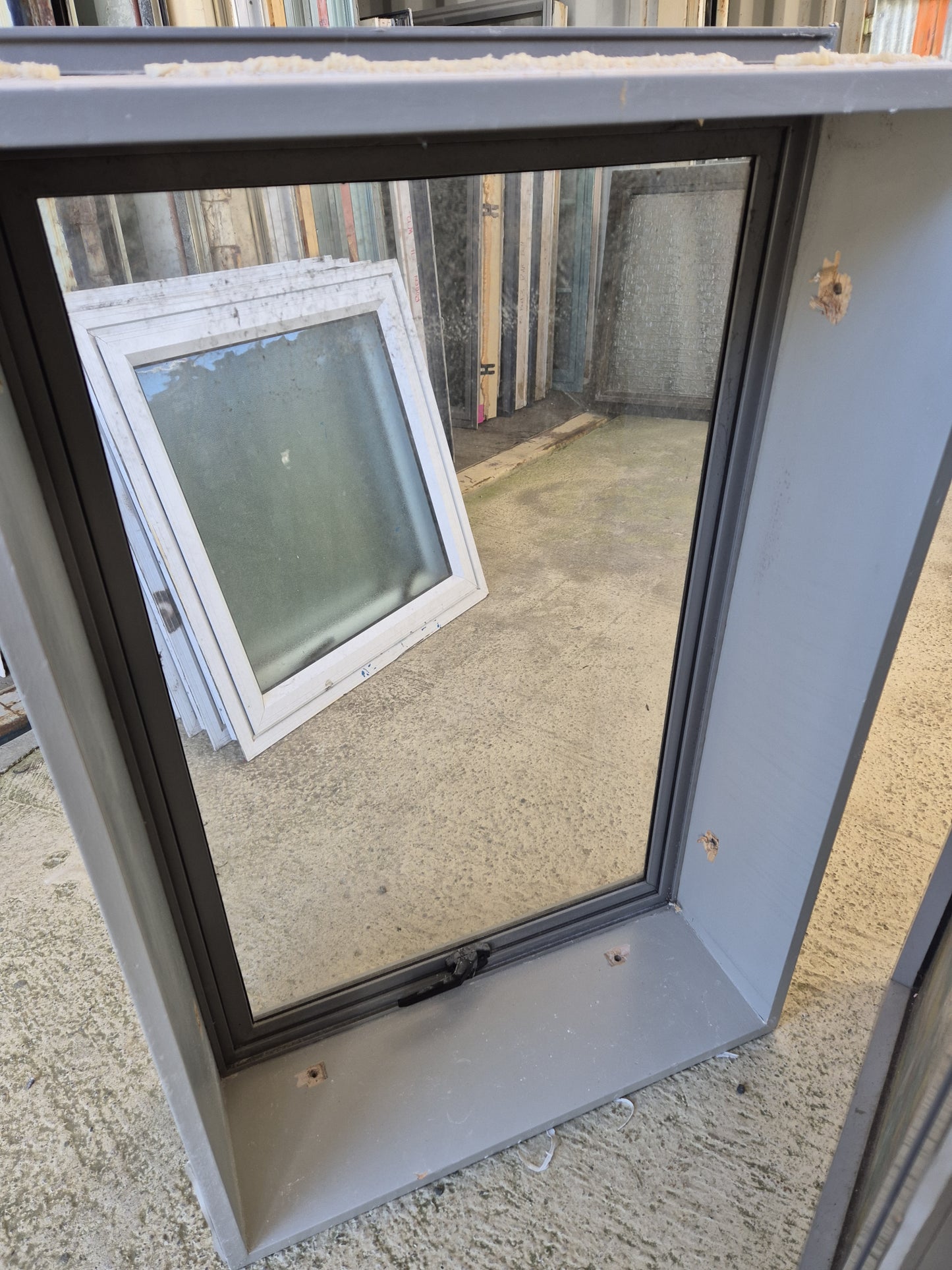 Sandstone Grey Aluminium Window 900 H x 600 W #2036