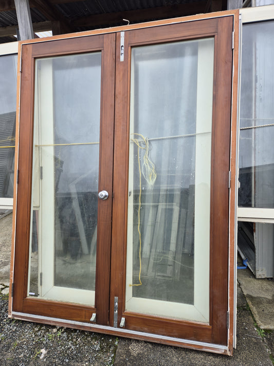 Aluminium & Cedar Entrance doors, see matching House lot of joinery #2044a
