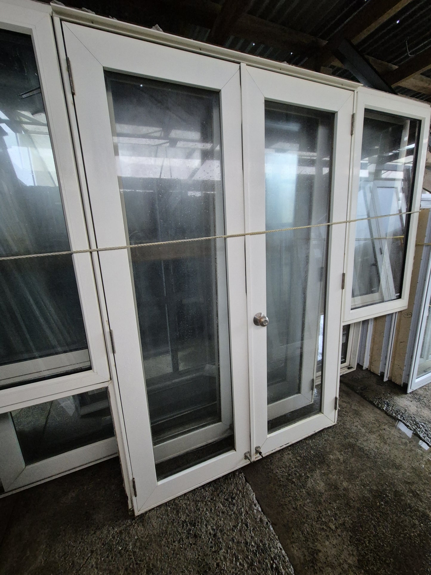 Aluminium & Cedar French doors 2120 H x 2800 W #2044f