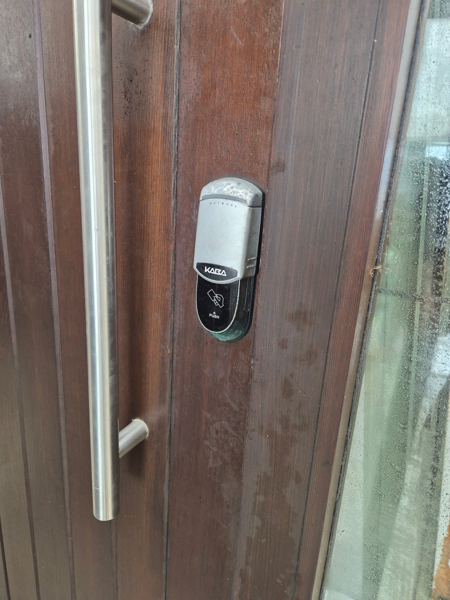 Beautiful Cedar Entrance door with sidelights 2200 H x 1920 W #2065