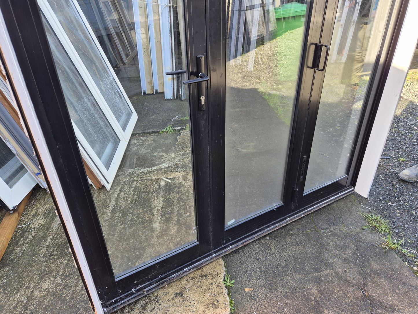 Black Bifolding doors 2/2.3 H x 1.8W #2063 see matching joinery
