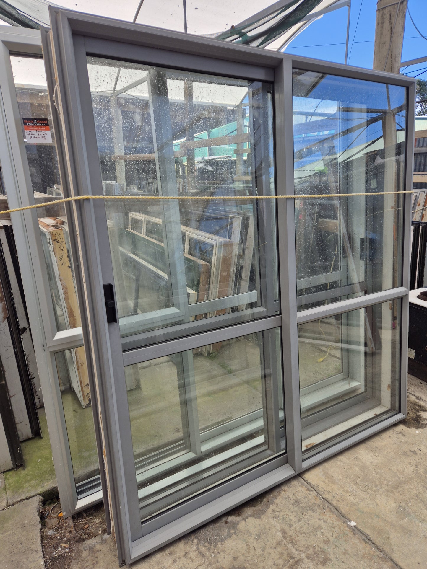 Grey Ranchslider 1960 H x 1800 W L- R or R-L available & windows #2058