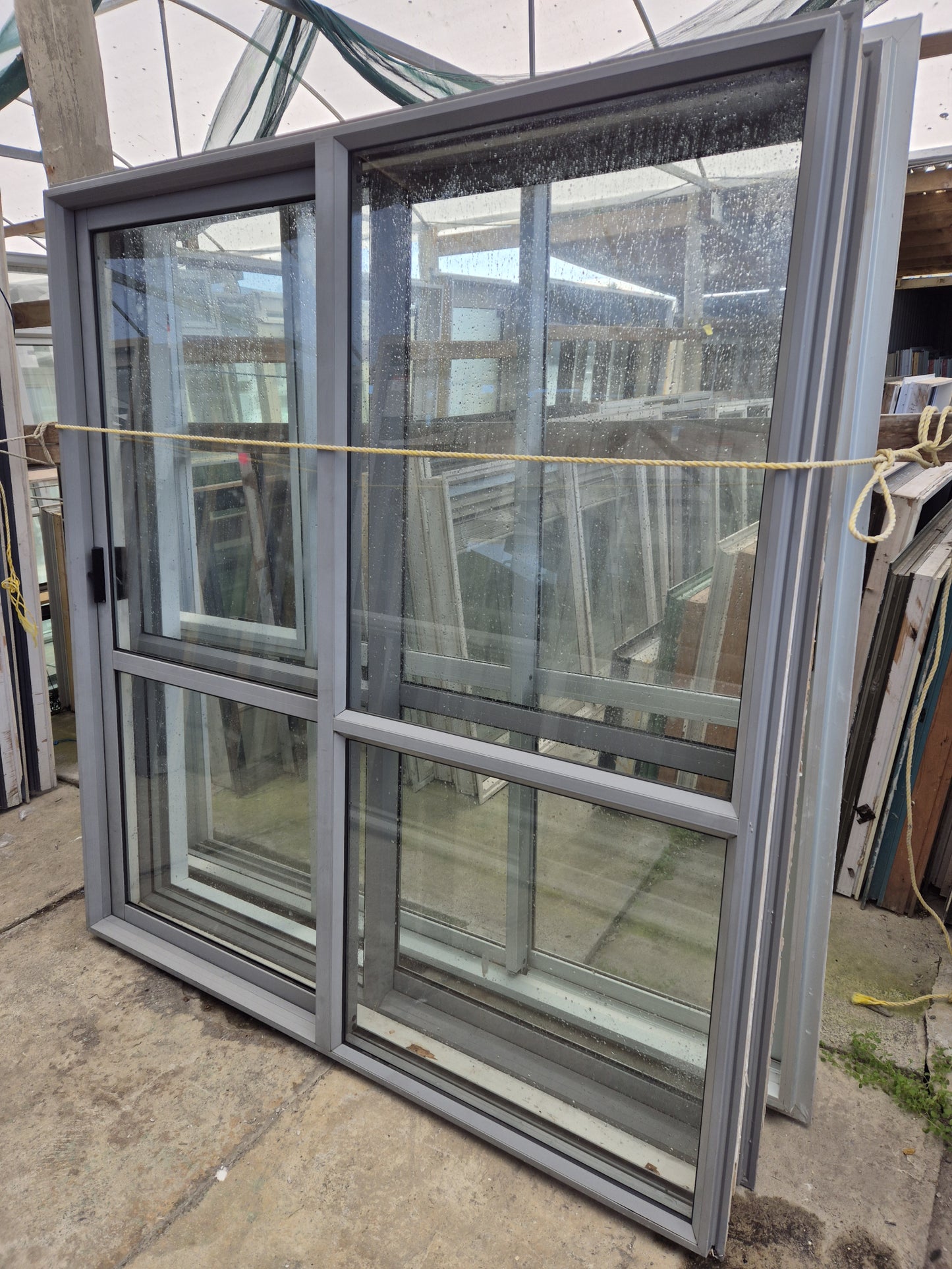 Grey Ranchslider 1960 H x 1800 W L- R or R-L available & windows #2058