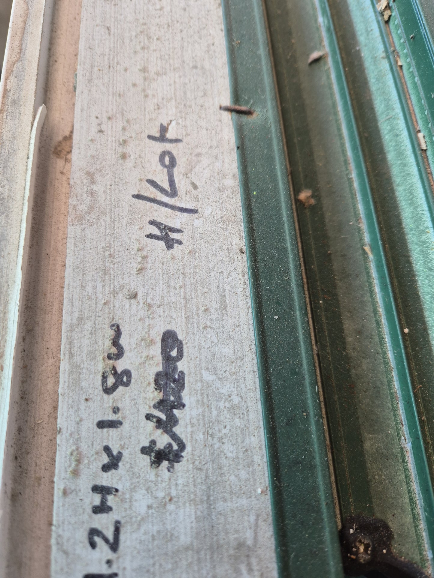 Permanent Green Aluminium window 1.2 H x 1.8 W (4 available) #2066