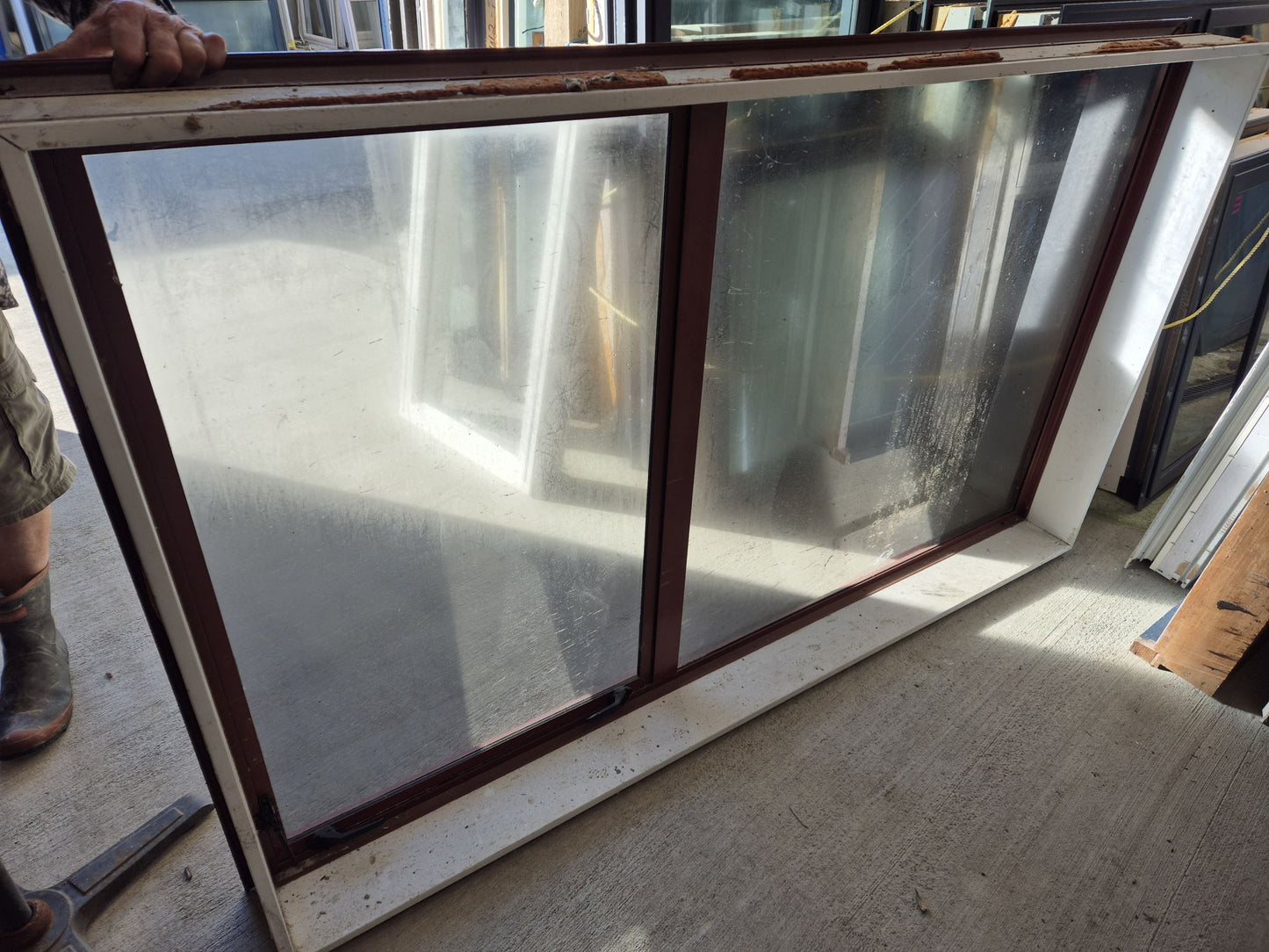 Scoria Red Aluminium window 1.2 H x 2 W (3 available) #2068
