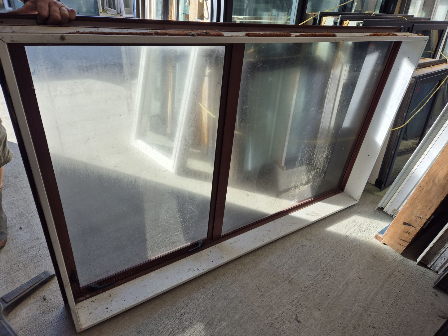 Scoria Red Aluminium window 1.2 H x 2 W (3 available) #2068