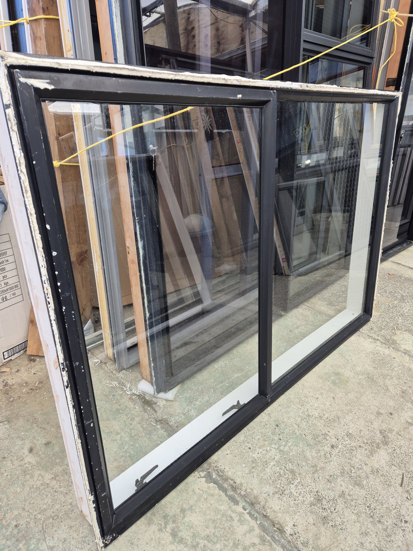 Black aluminium window 1.2 H x 1.8 W #2070 (2 available)