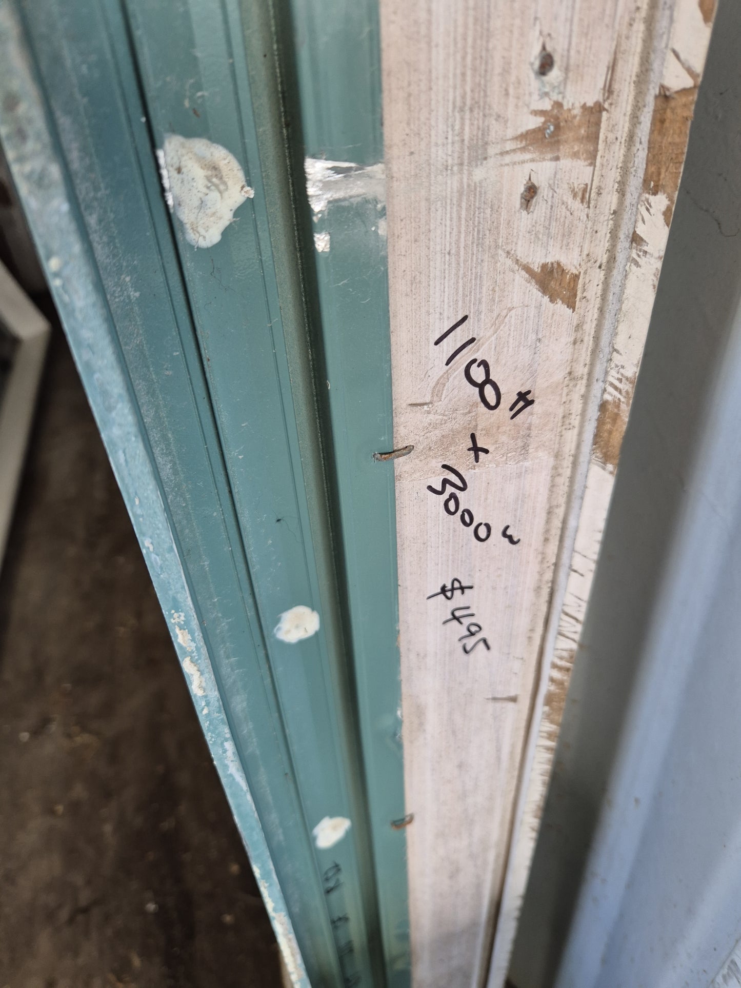 Large Aluminium Window, 2 opening windows 1.1 H x 3 W #2076