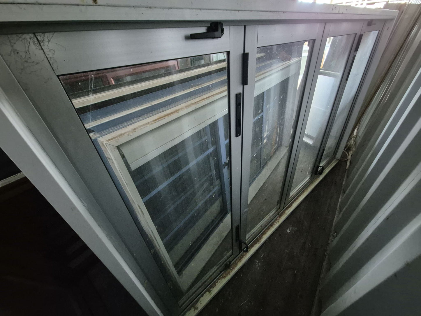 Silver Bifolding Window 1450 H x 2420 W #2087
