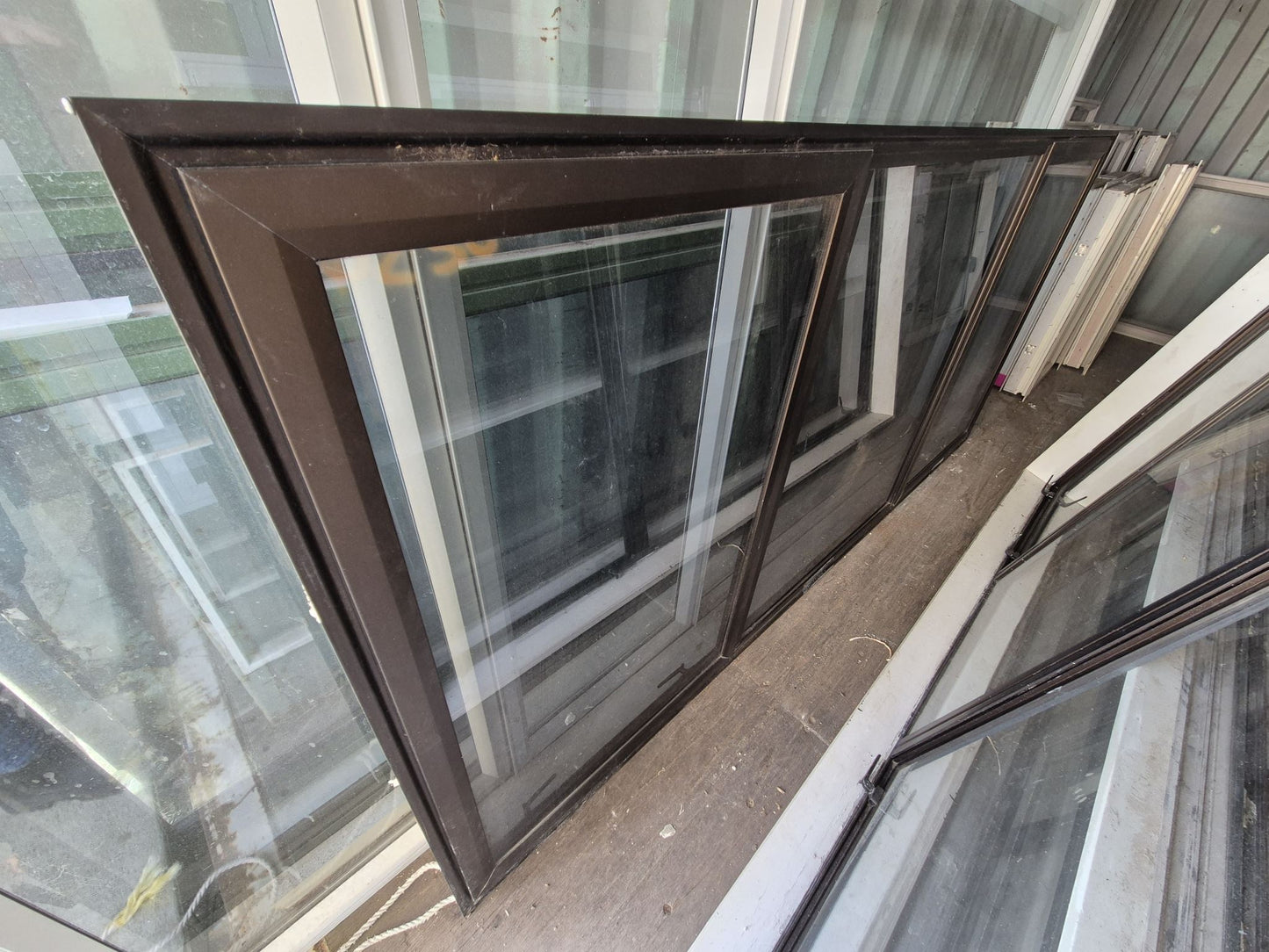 Dark Bronze Double Glazed, double opening window 1.2 H x 2.6W #2088