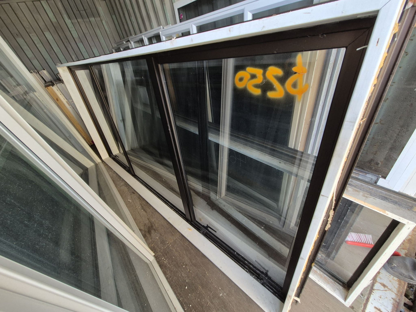 Dark Bronze Double Glazed, double opening window 1.2 H x 2.6W #2088