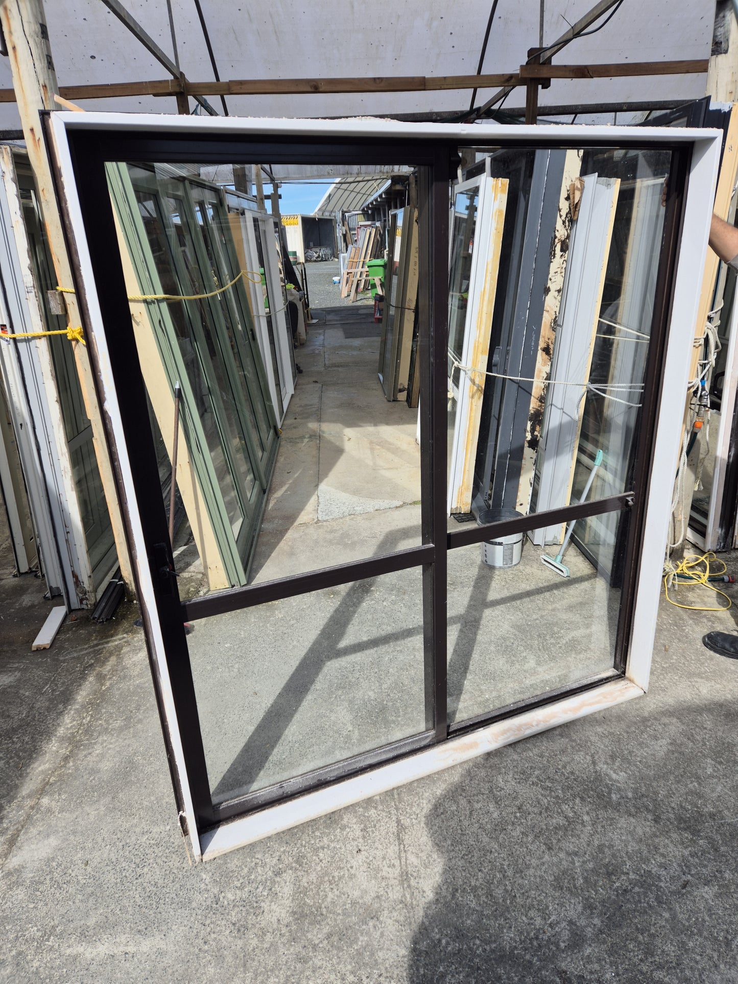Brown Ranchslider 2 m H x 1.8 m W #2115
