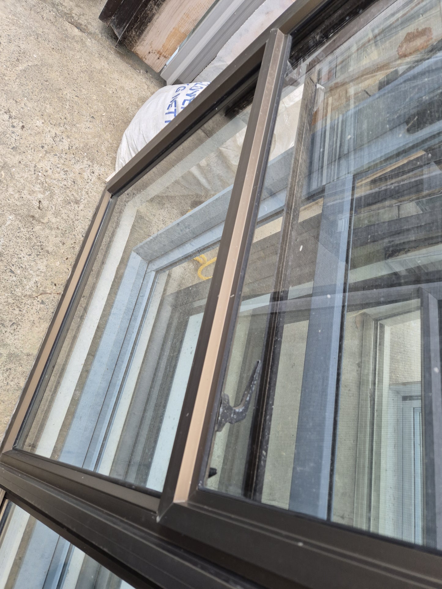 Bronze Ranchslider with opening window 2 H x 2.7W #2114
